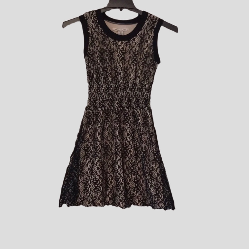 American Rag Black Lace Fit & Flare Sleeveless Cocktail Dress Size S